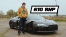 Audi A3 sleeper vs. McLaren 570S vs. Audi R8 V10 vs Lamborghini Huracan STO