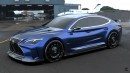 2025 Lexus LS rendering by Evrim Ozgun