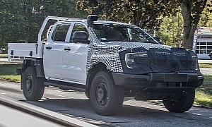 2026 Ford Ranger Super Duty Spied With Rear Tray, Snorkel Air Intake
