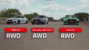 M2 vs RS3 vs A45 S - #CarsAwards Quarter-mile shootout!