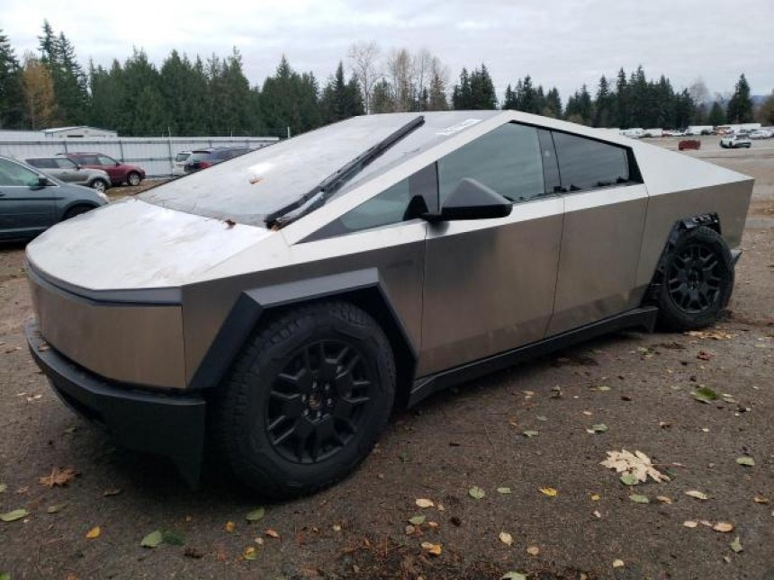 The totaled Cybertruck nicknamed CyberStuck after it was abandoned on a Seattle street and turned into a tourist attraction The totaled Cybertruck nicknamed CyberStuck after it was abandoned on a Seattle street and turned into a tourist attraction
