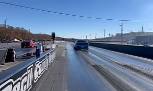 Dodge Challenger Hellcat Jailbreak Drags Chrysler 300 and Mustang, It's All Over in 9.81s 