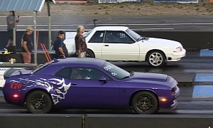 Dodge Challenger SRT Demon 170 Drags Two Ford Mustangs, Surprise Pure Humiliation Ensues