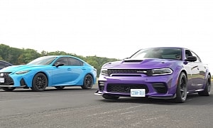 Dodge Charger Drag Races BMW M340i and Lexus IS 500, Proves That Power Isn't Everything