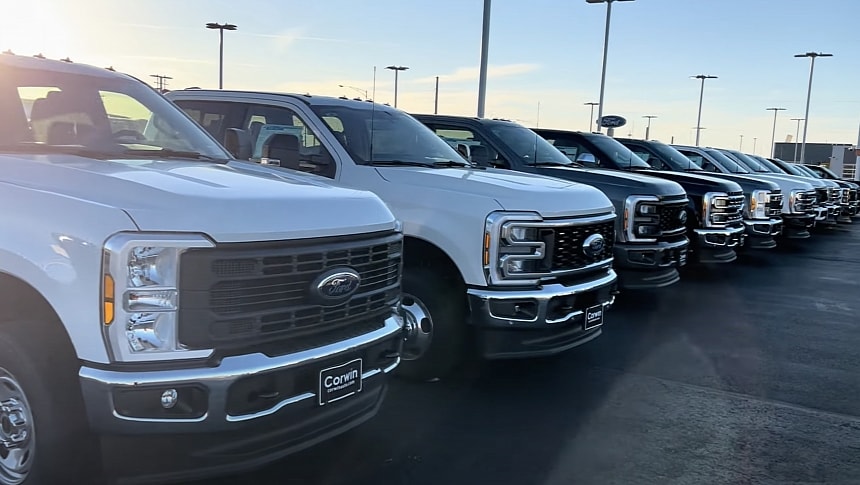 Dozens of 2024 Ford trucks and SUVs pile up at dealerships