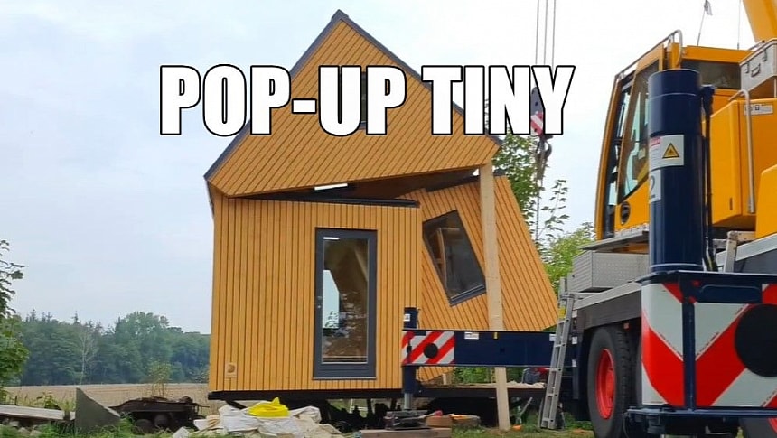 The Rustic tiny from Brette Haus is a foldable home that expands at camp into a proper home