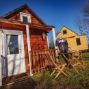 The Rustic tiny from Brette Haus is a foldable home that expands at camp into a proper home