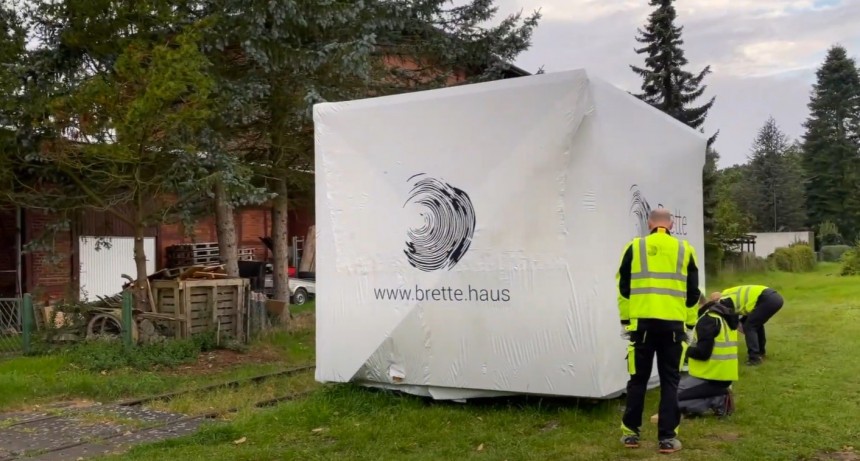 The Rustic tiny from Brette Haus is a foldable home that expands at camp into a proper home