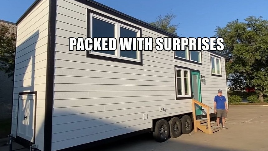 Custom tiny house is packed with functionality and surprise features