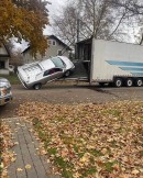 Lamborghini Diablo fallen off the trailer