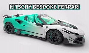 Mansory F8XX Spider Tempesta Turchese Is a Big Name for an Ugly Ferrari F8