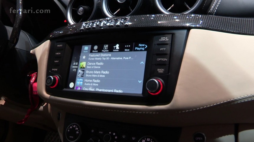 Ferrari FF running Apple CarPlay