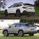 2026 Subaru Outback Hybrid rendering by kelsonik