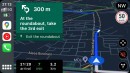 The new Google Maps UI in dark mode on CarPlay