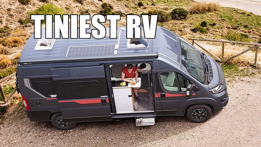 The Pilote V450G is the smallest Vega panelvan from Pilote but it can still sleep up to 4 people at once