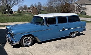 Unassuming 1955 Chevrolet Townsman Wagon Hides a Nasty Surprise Under the Hood